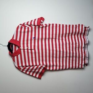 Polo by Ralph Lauren Polo Red Striped Blue Pony Size Med (A0050)